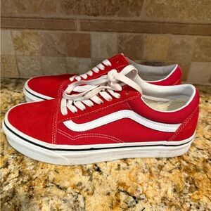 Vans Red Canvas Sneakers